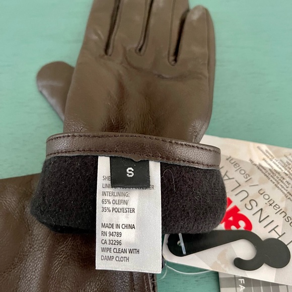 New real leather brown gloves size S - Picture 9 of 9